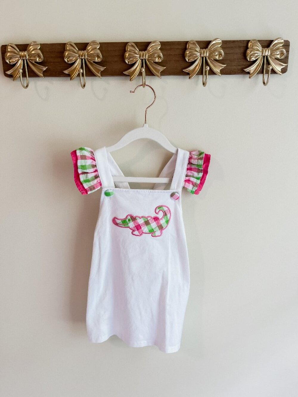 Classic Whimsy Girls' Size 6 White Top with Ruffled Sleeves